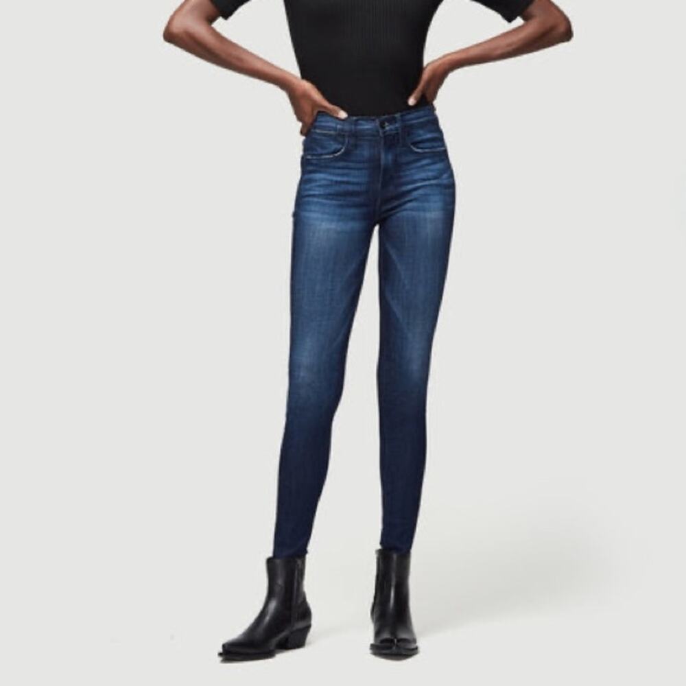 Frame Le High Skinny Dark Wash Disco High Waisted Ankle Jeans Size 27